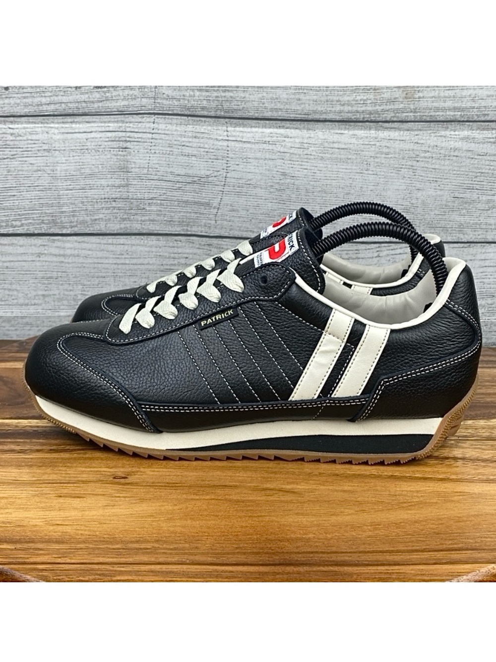 PATRICK Marathon L Retro Black Leather Sneaker Made in Japan EU Size 41